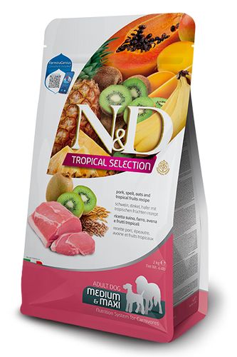 Farmina N&D Tropical Selection Canine Pork, Spelt, Oats and Tropical Fruits Adult Medium & Maxi