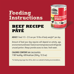 ACANA Classics Pâté Beef Recipe Wet Dog Food