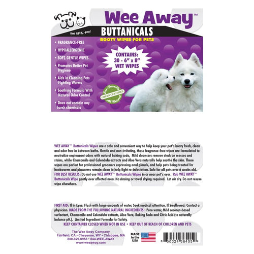 Wee Away Buttanicals Wipes