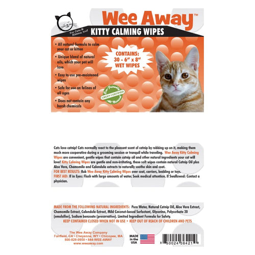 Wee Away Kitty Calming Wipes